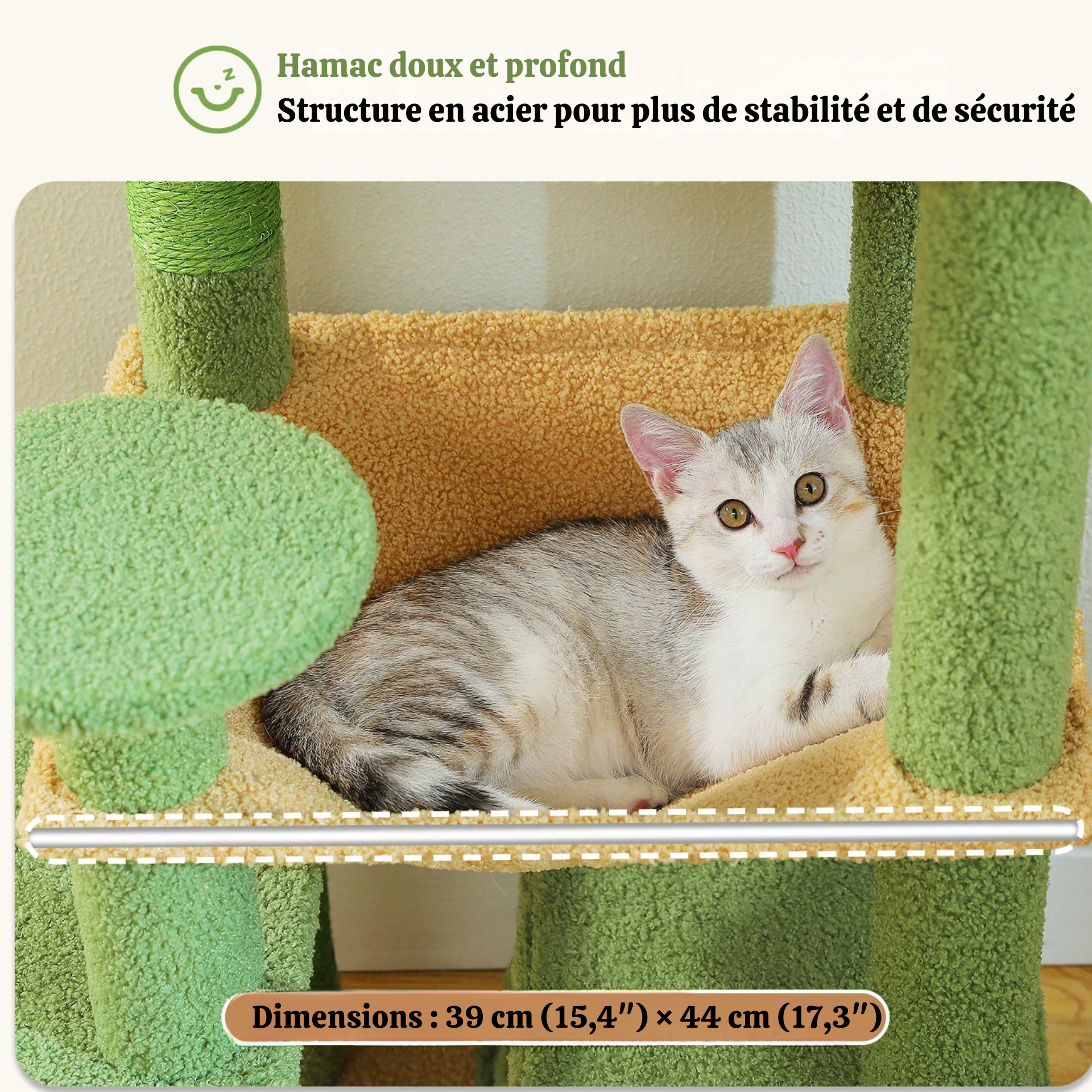 Arbre à chat XXL – hamac, niches et perchoirs pour petits espaces