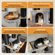 Arbre à chat XXL 170 cm – structure massive et ultra stable