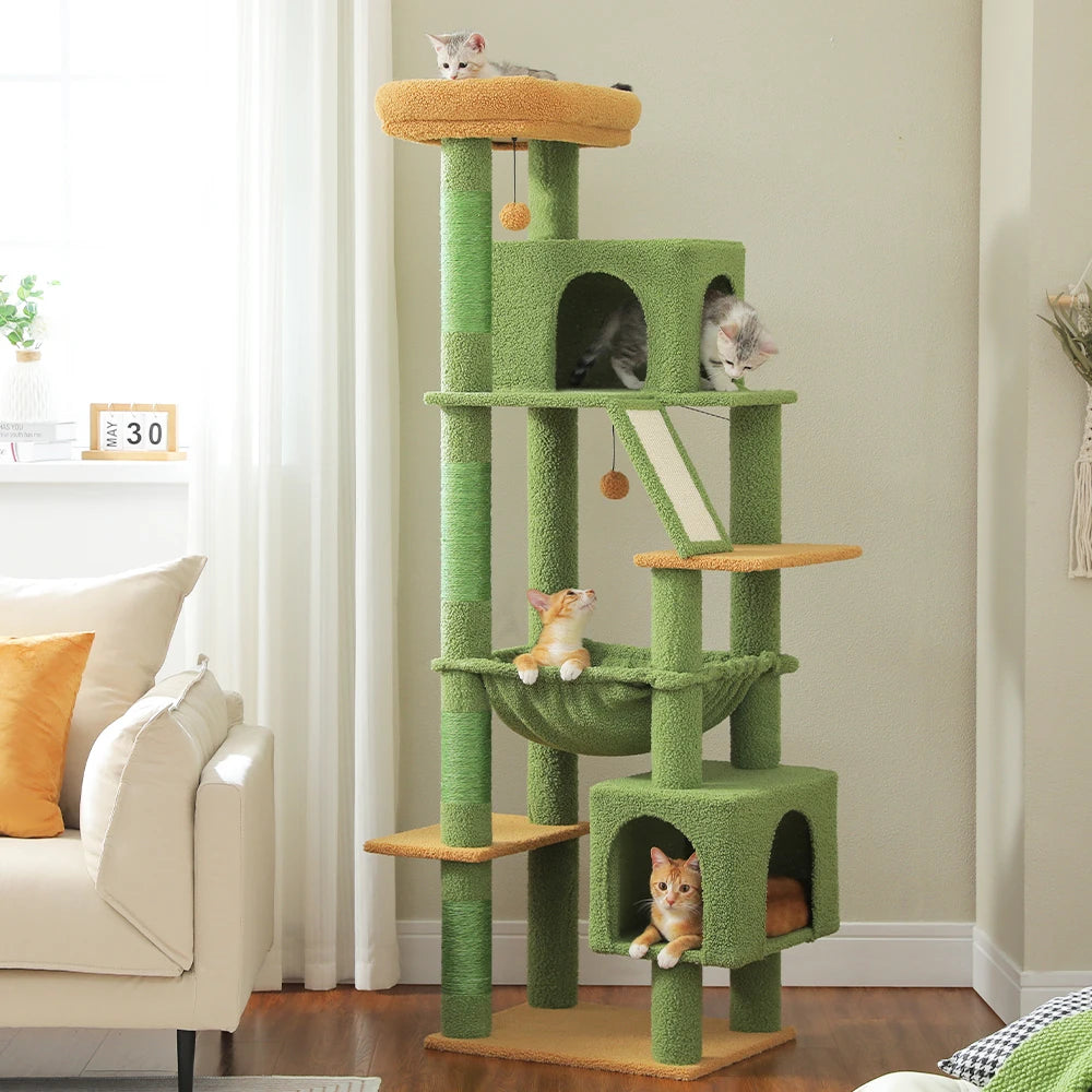 Arbre à chat XXL géant - avec hamac, niches et perchoir XXL