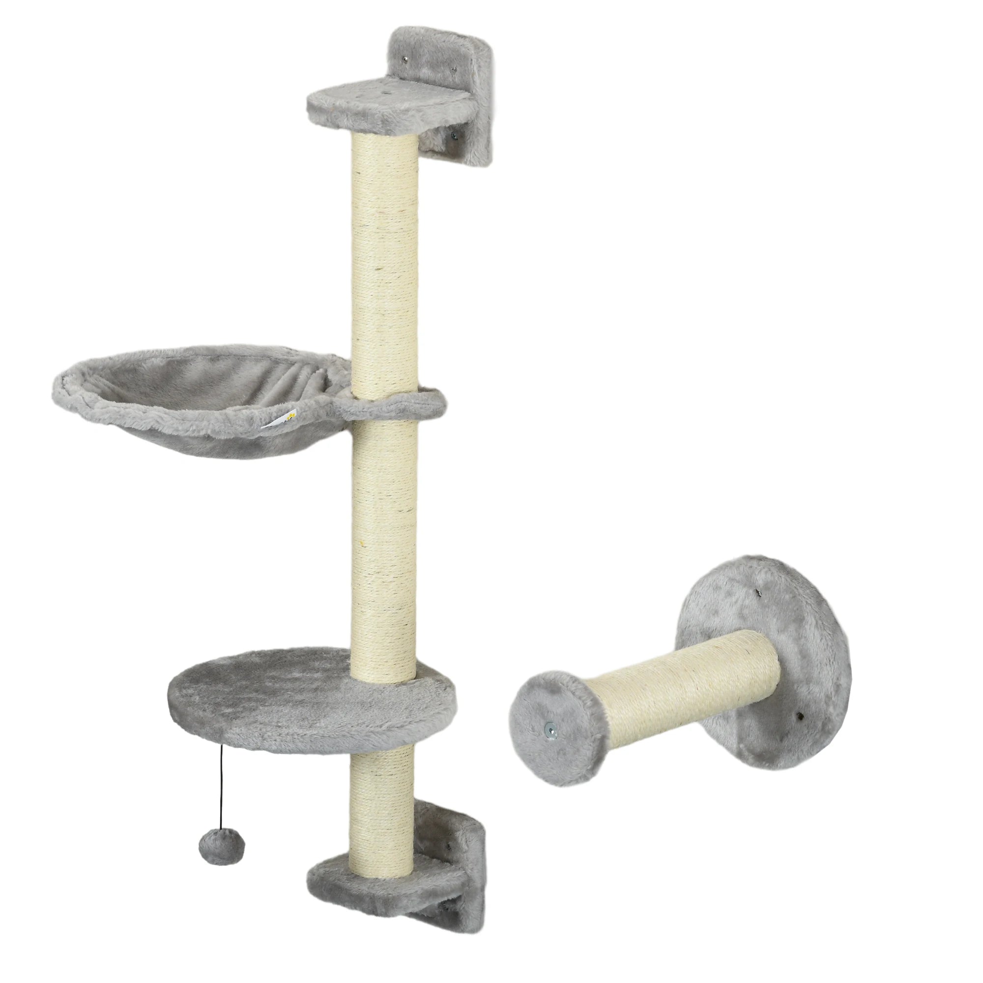 Arbre à chat mural avec hamac suspendu – design compact et 100 % vertical
