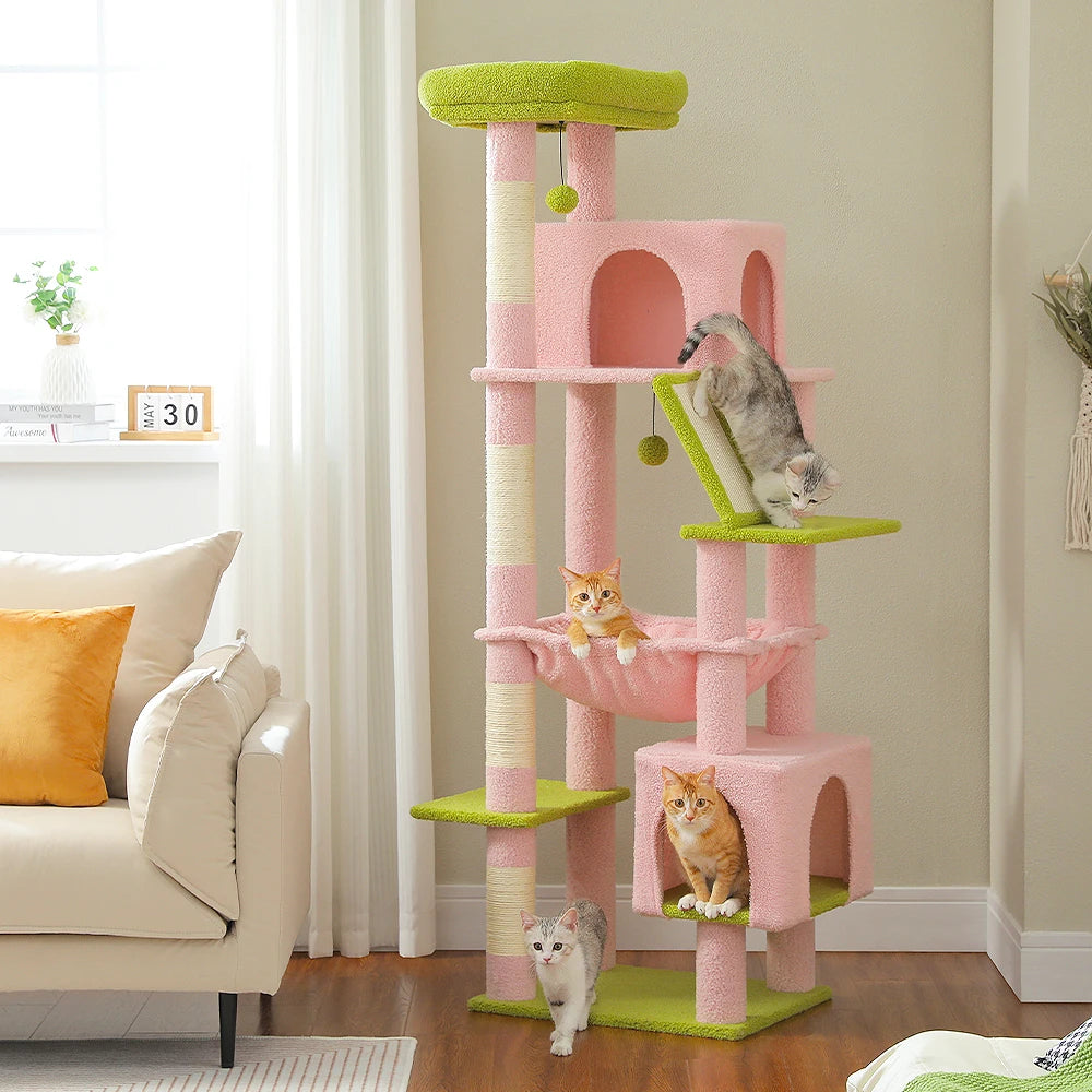 Arbre à chat XXL géant - avec hamac, niches et perchoir XXL