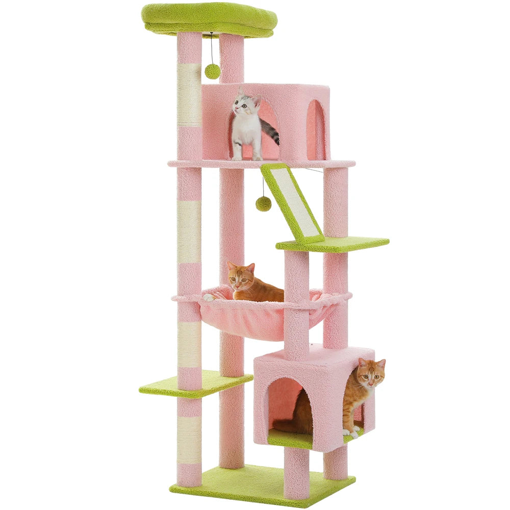 Arbre à chat XXL géant - avec hamac, niches et perchoir XXL