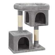 Arbre à chat petit avec condos douillets - structure stable pour grands Chats, griffoirs sisal et perchoir lavable