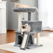 Arbre à chat XXL géant beige : dimensions variables, double espace, robustesse garantie