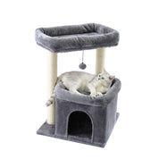 Arbre à chat petit espace : doubles perchoirs, sisal naturel, confort multi chat