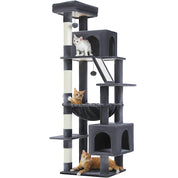 Arbre à chat XXL géant - avec hamac, niches et perchoir XXL
