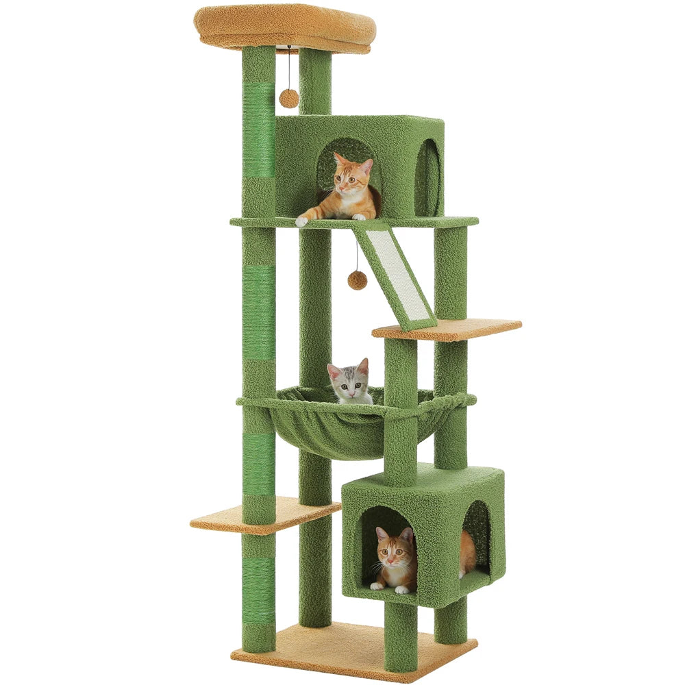 Arbre à chat XXL géant - avec hamac, niches et perchoir XXL