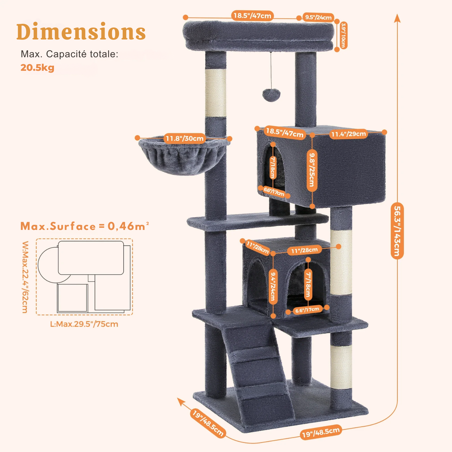 Arbre à Chat Évolutif : Dimensions Variables, Double Espace, Robustesse Garantie
